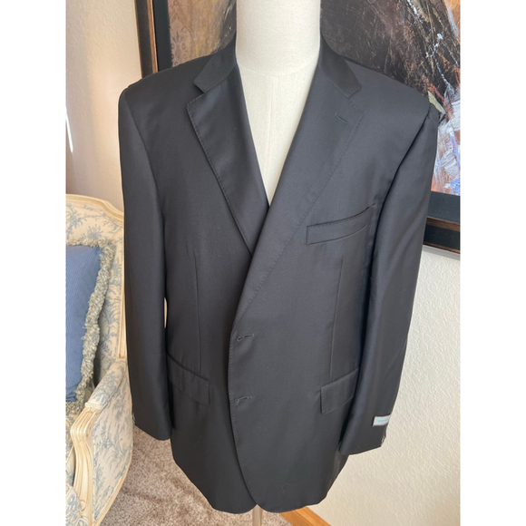 Men's CANALI Black Wool Sport Coat & Blazer 50R US/60R IT